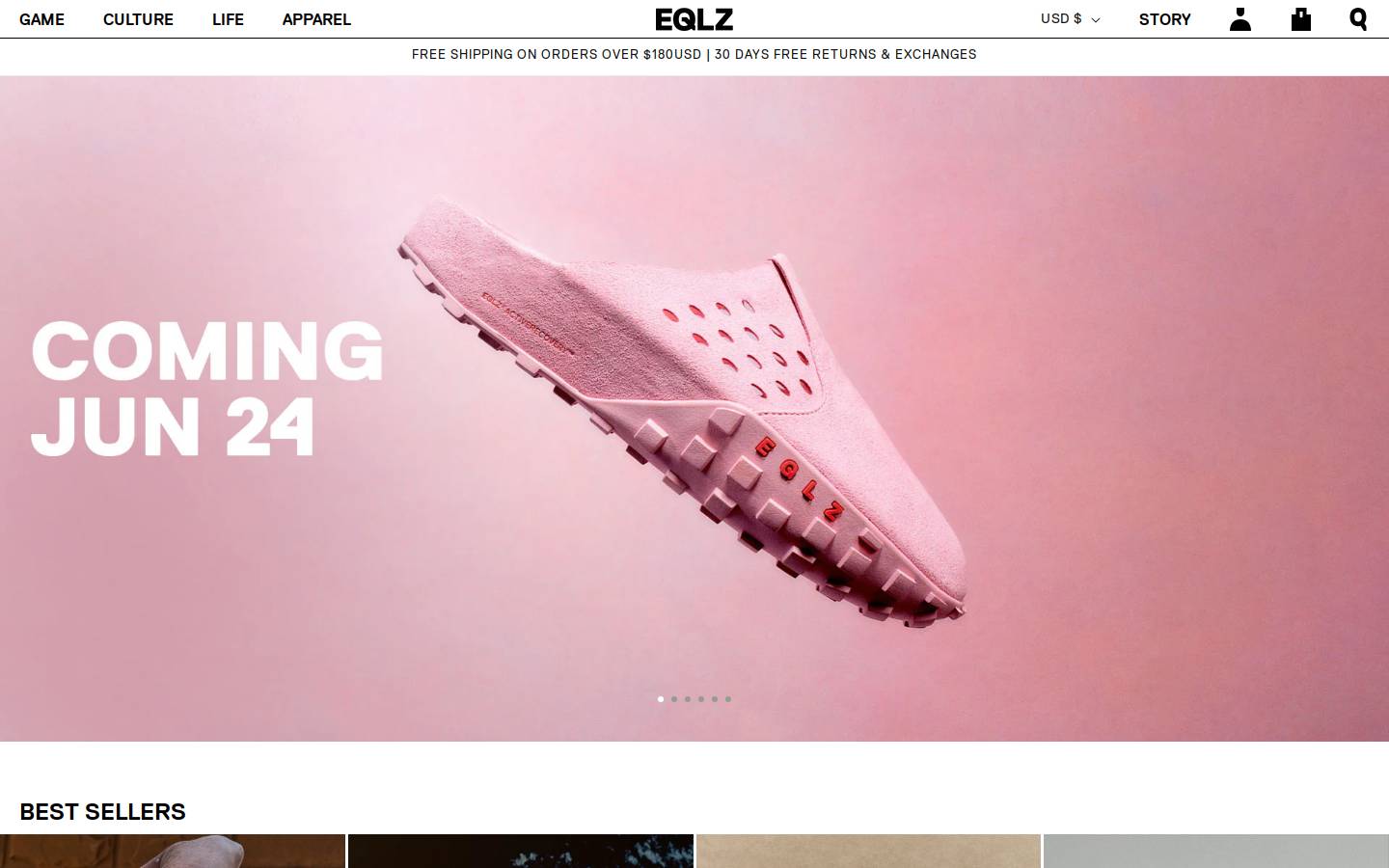 EQLZ homepage screenshot