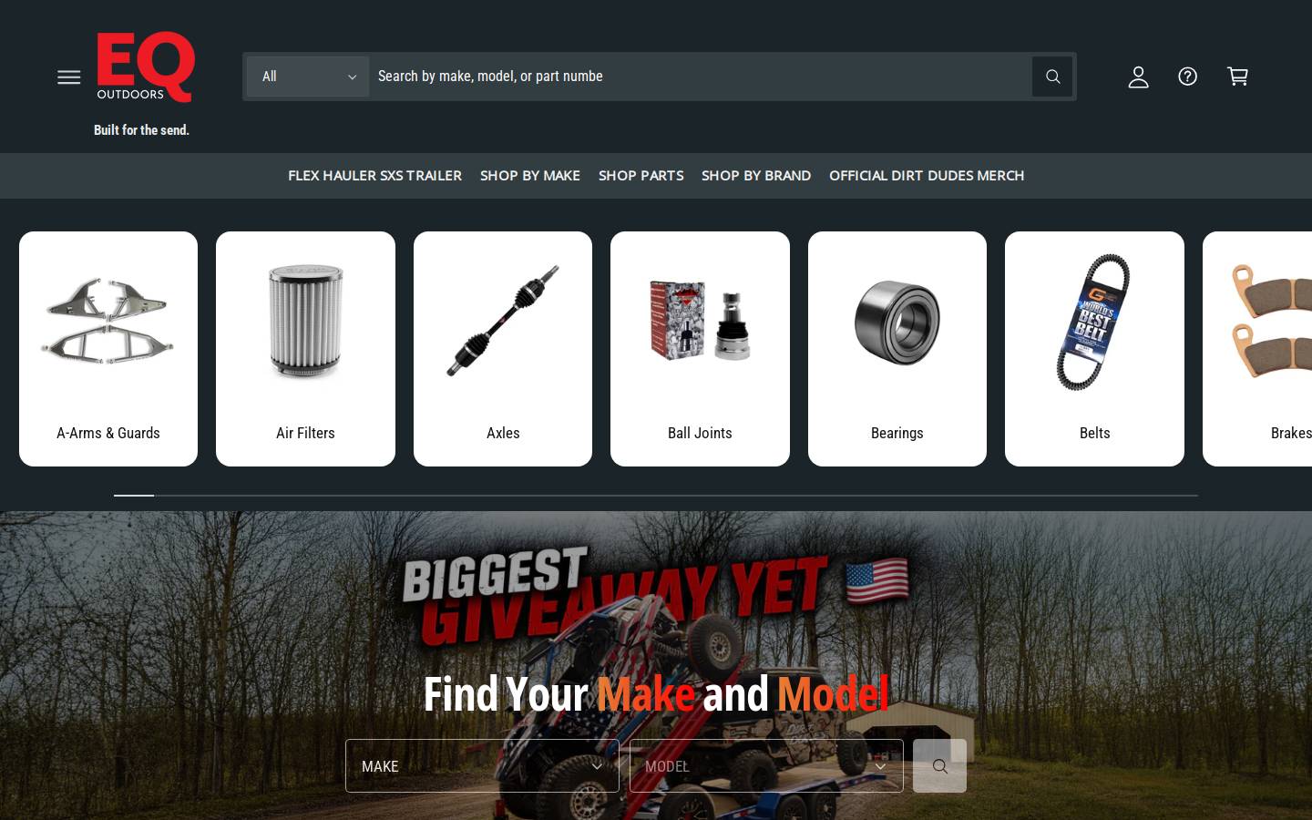 eqoutdoors.us homepage screenshot