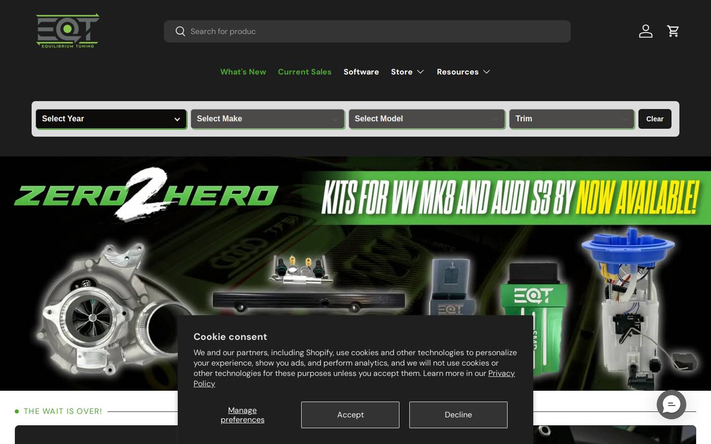 eqtuning.com homepage screenshot