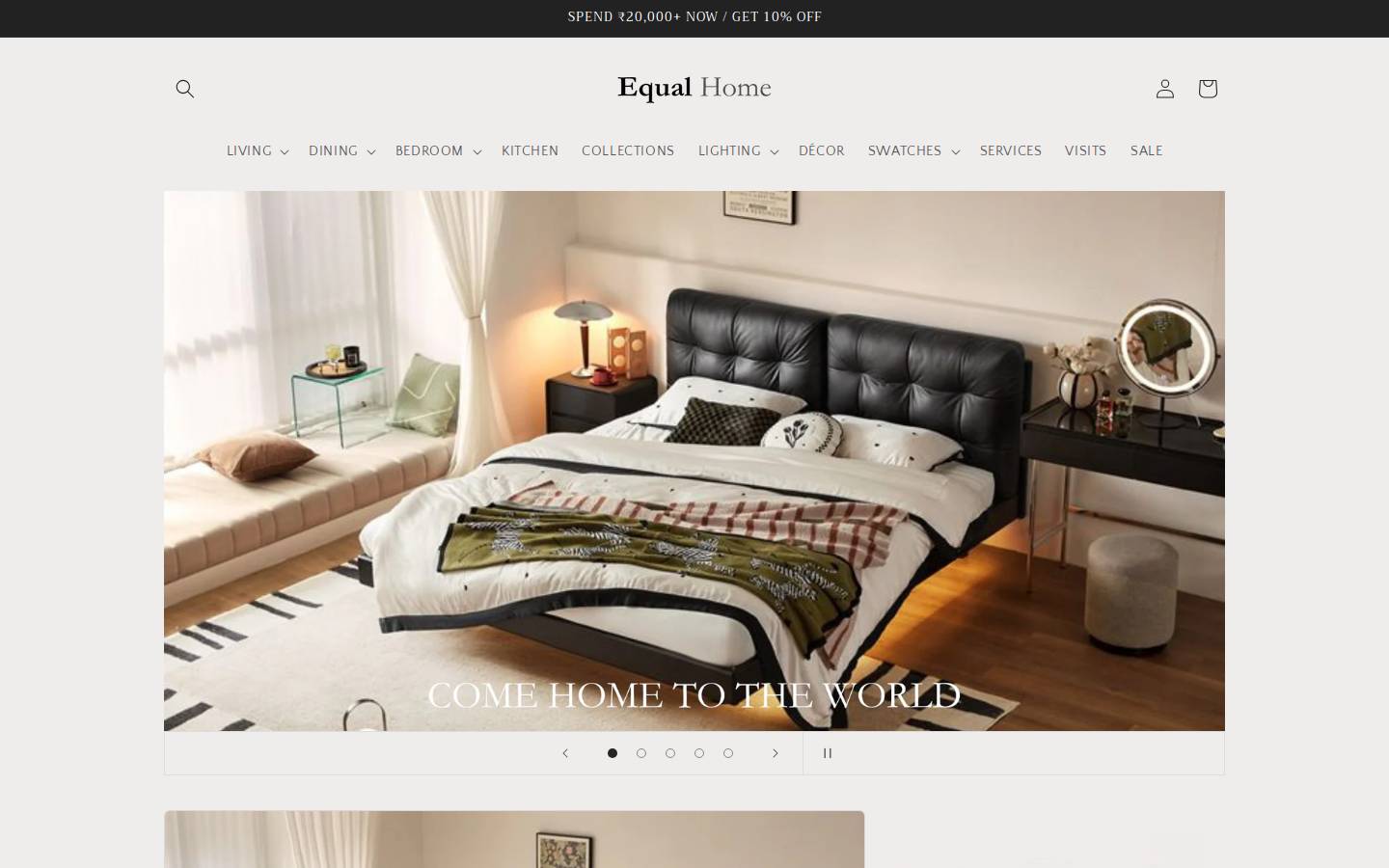 equalhome.in homepage screenshot