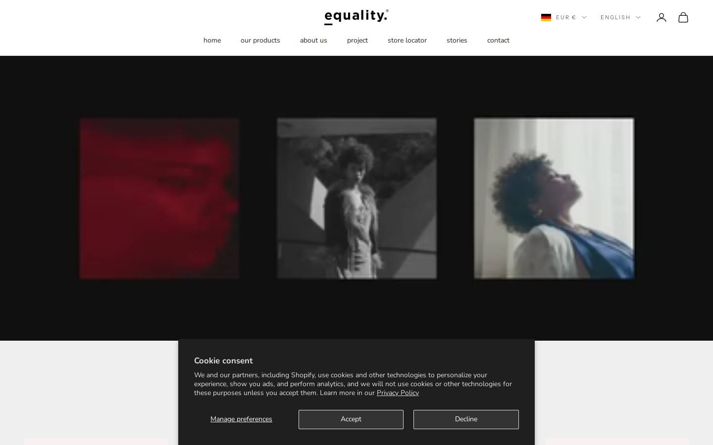 equalityfragrances.com homepage screenshot