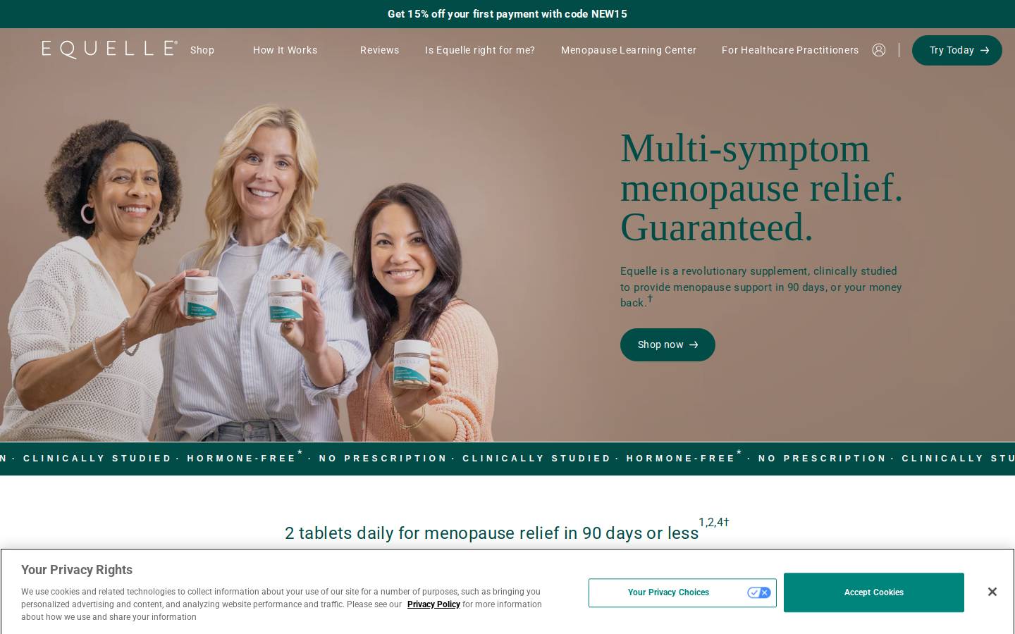 Equelle homepage screenshot