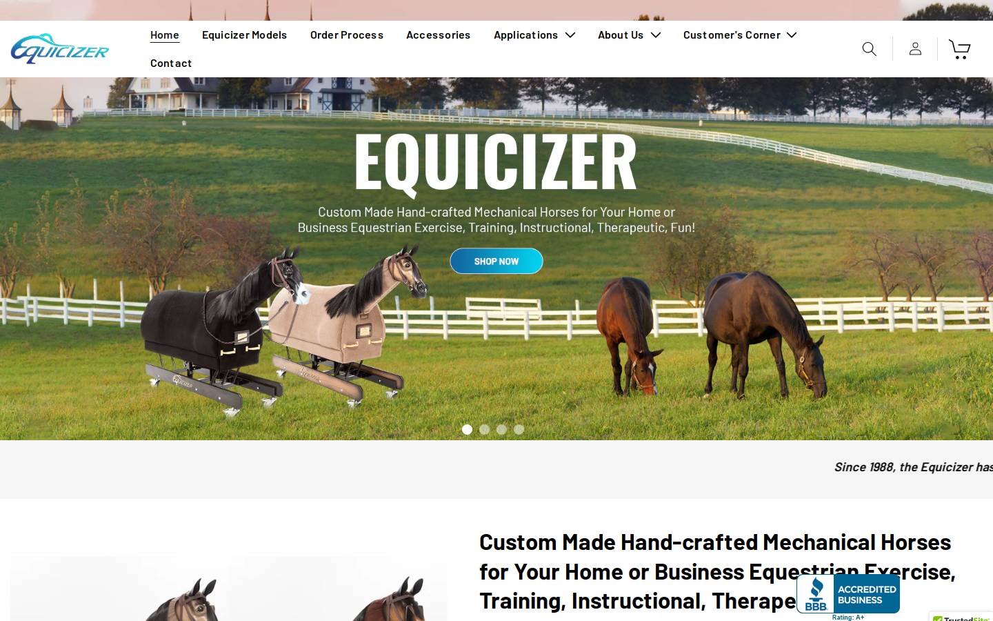 equicizer.com homepage screenshot