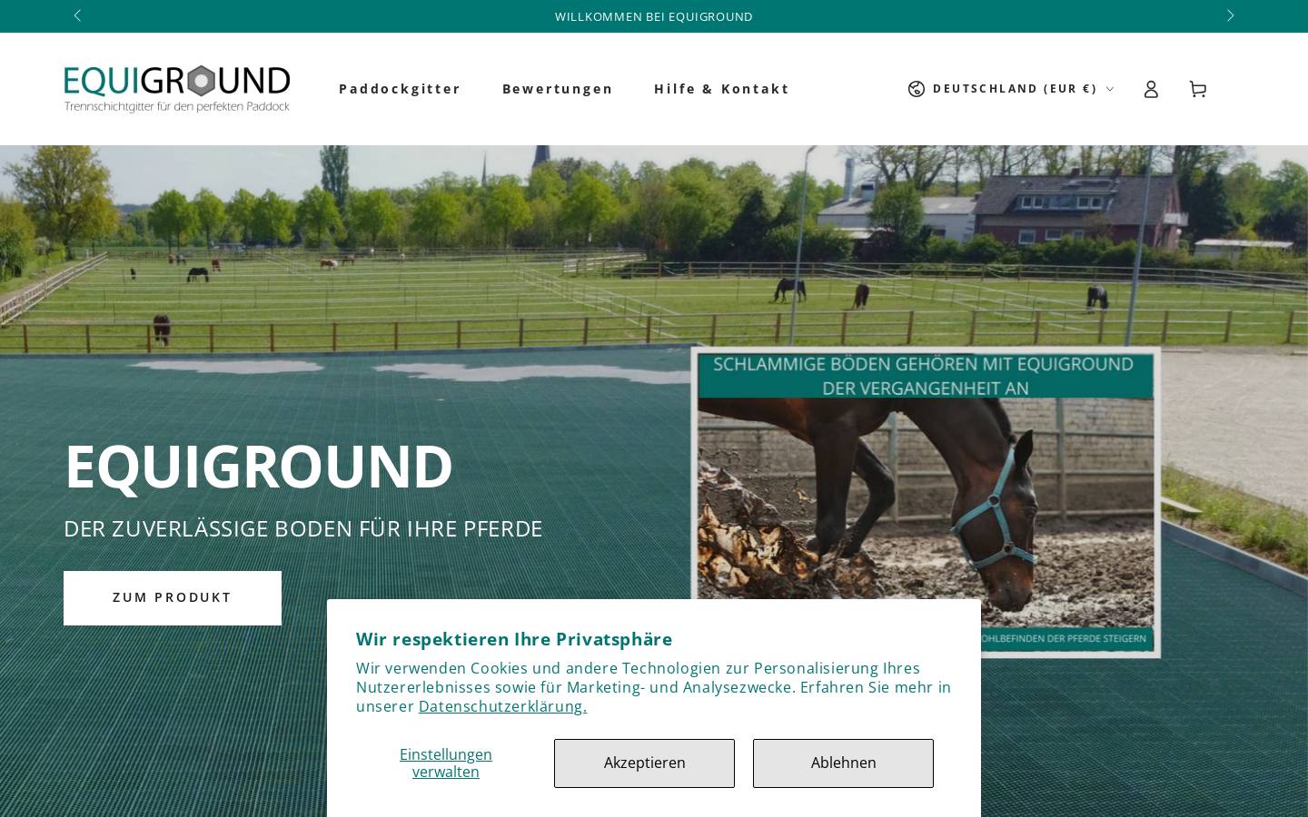 equiground.de homepage screenshot