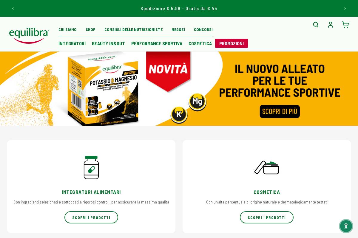 Equilibra homepage screenshot