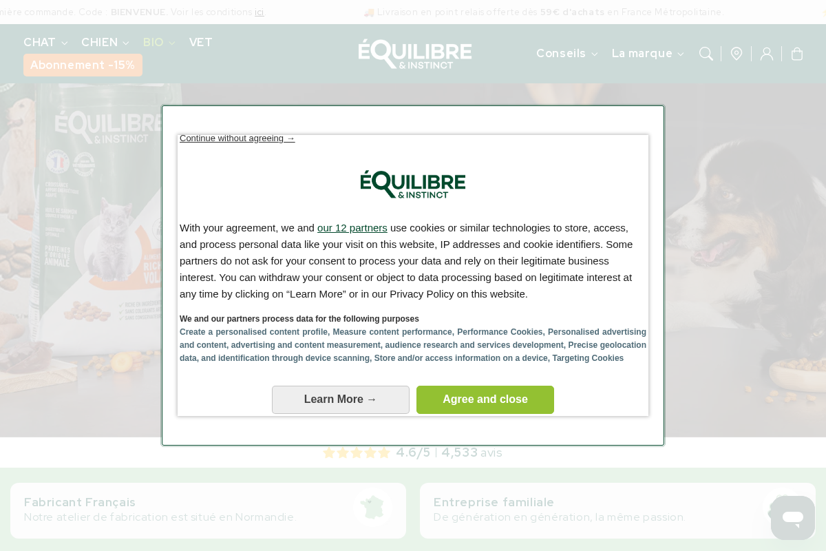 equilibre-et-instinct.com homepage screenshot
