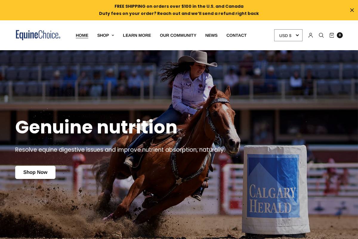 equine-choice.com homepage screenshot