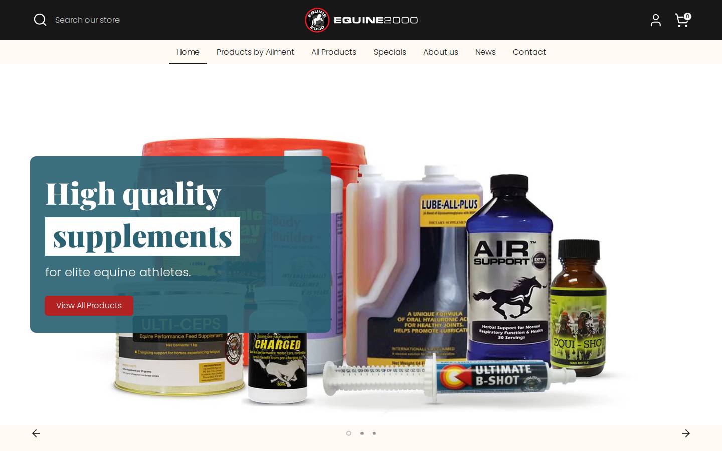 equine2000.co.nz homepage screenshot