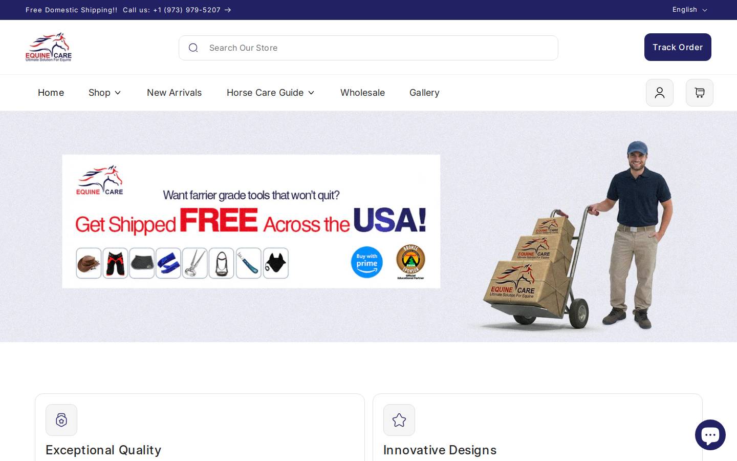 equinecare.com homepage screenshot
