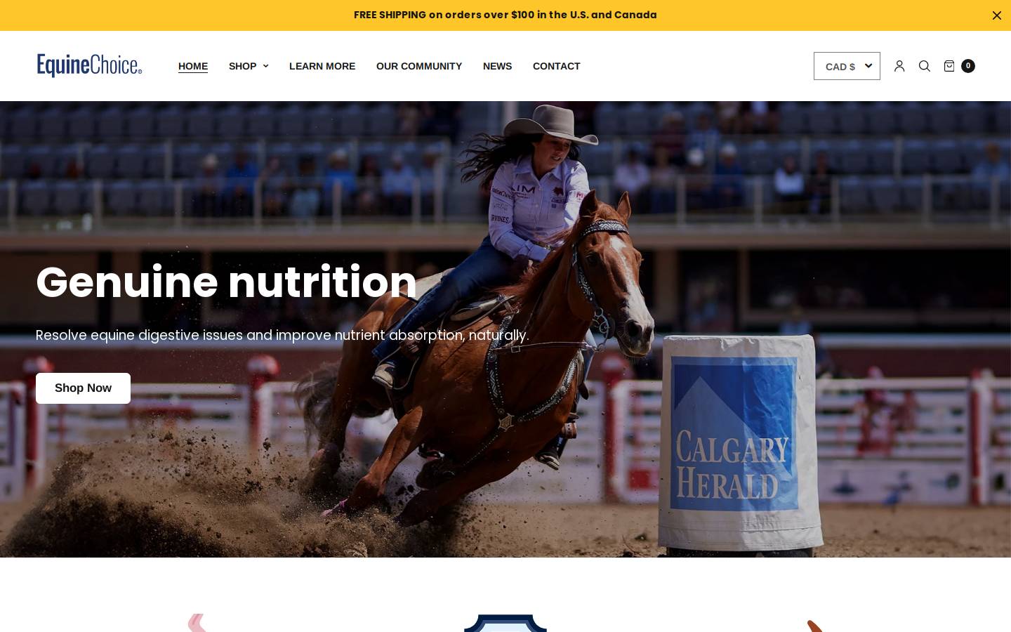 equinechoice.ca homepage screenshot