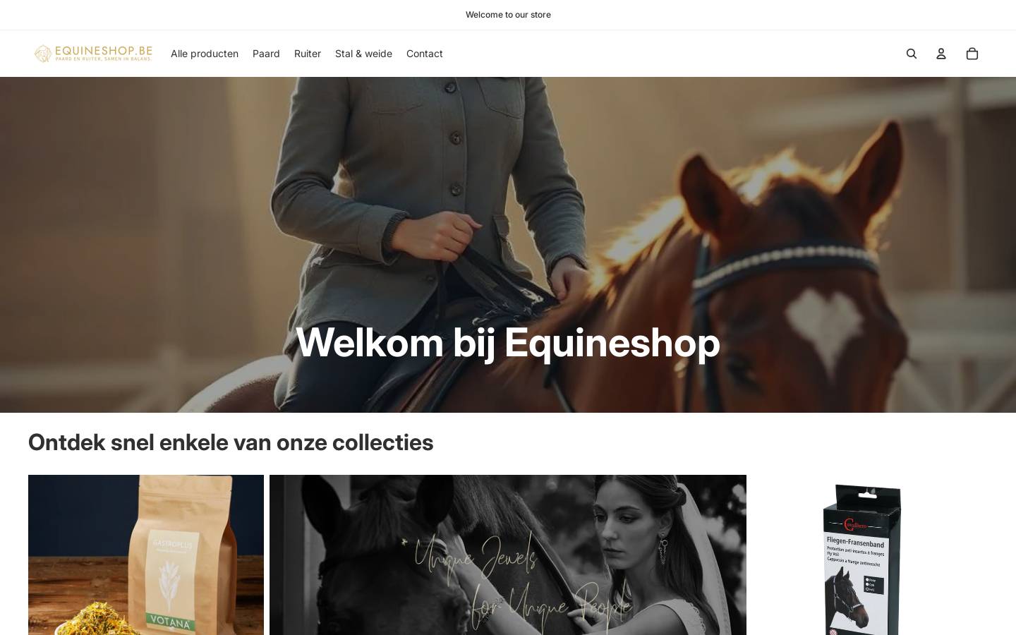 equineshop.be homepage screenshot