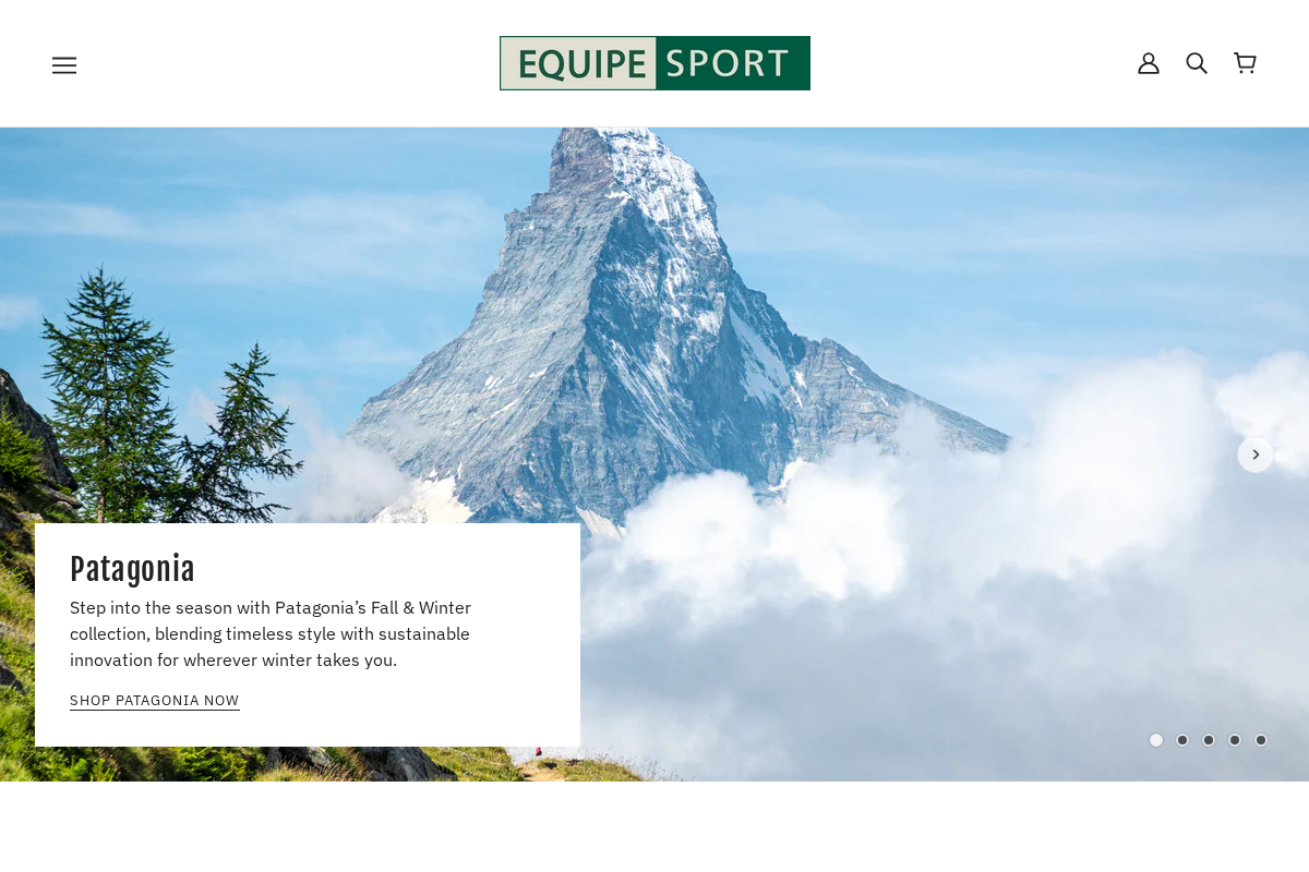 Equipe Sport homepage screenshot