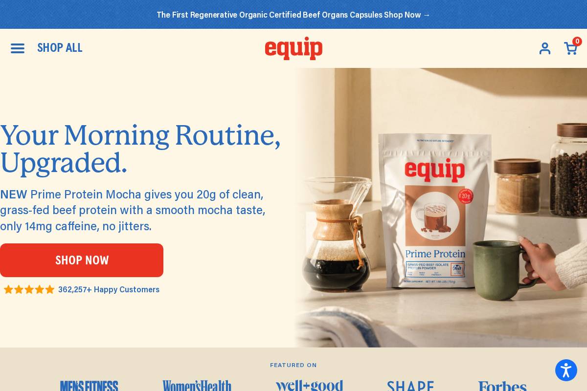 equipfoods.com homepage screenshot