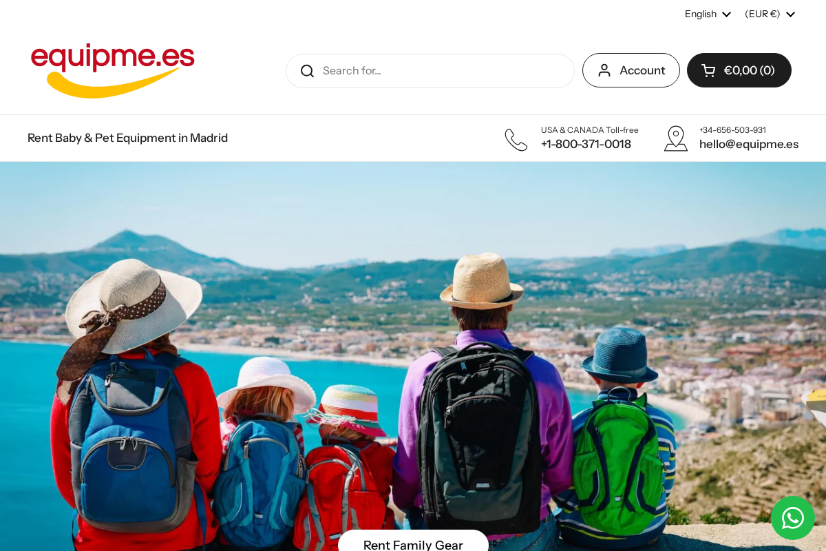 Equipme homepage screenshot