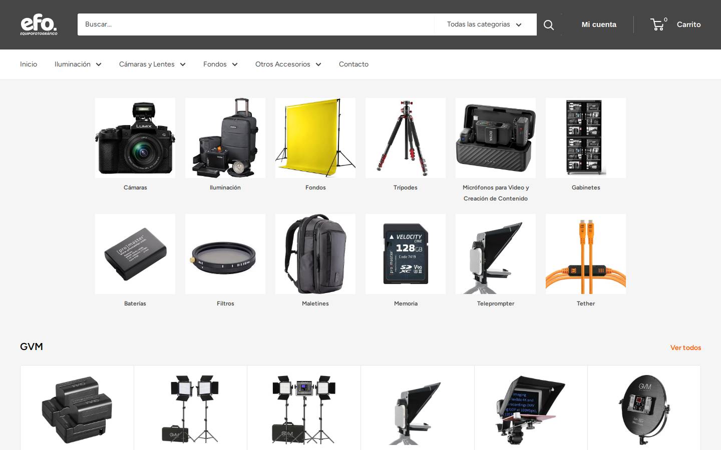 equipofotografico.com homepage screenshot