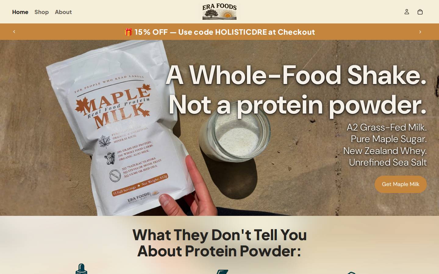 erafoods.co homepage screenshot