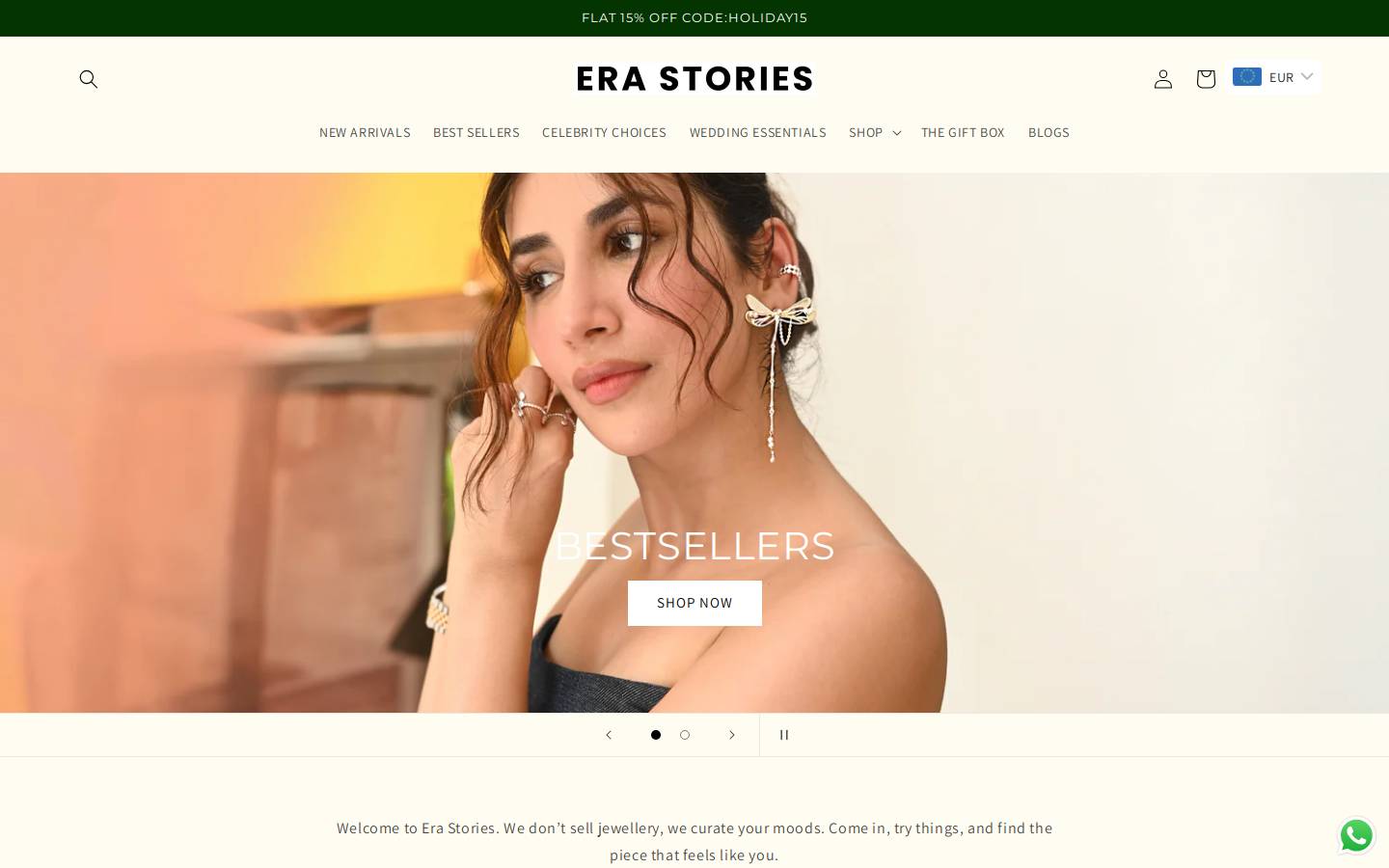 erastories.in homepage screenshot