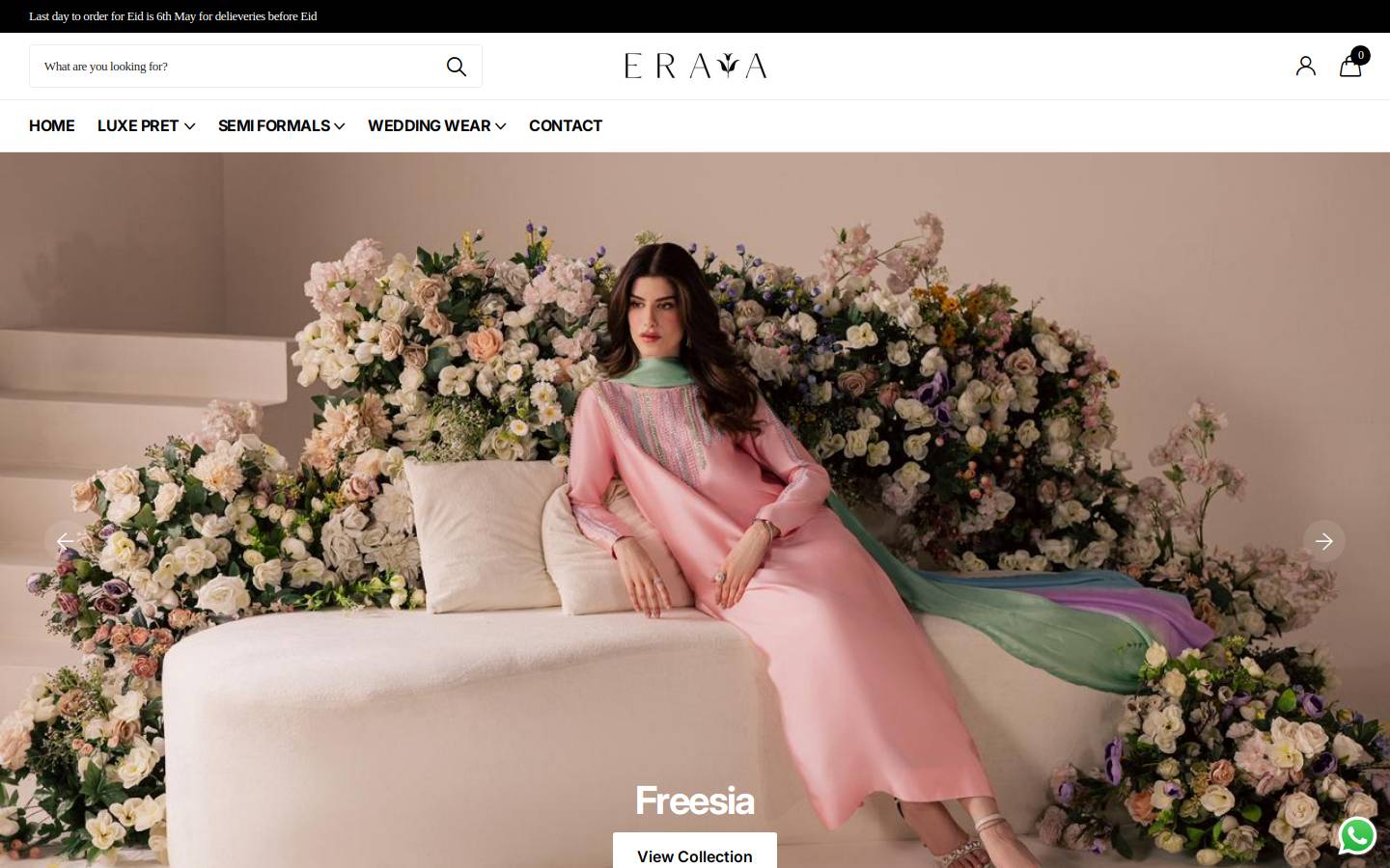 erayaofficial.com homepage screenshot