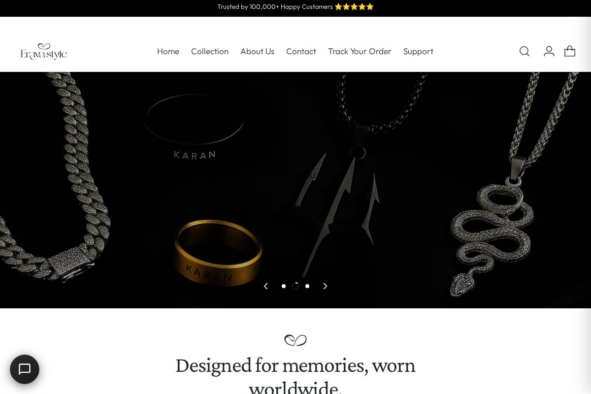 Erayastyle homepage screenshot