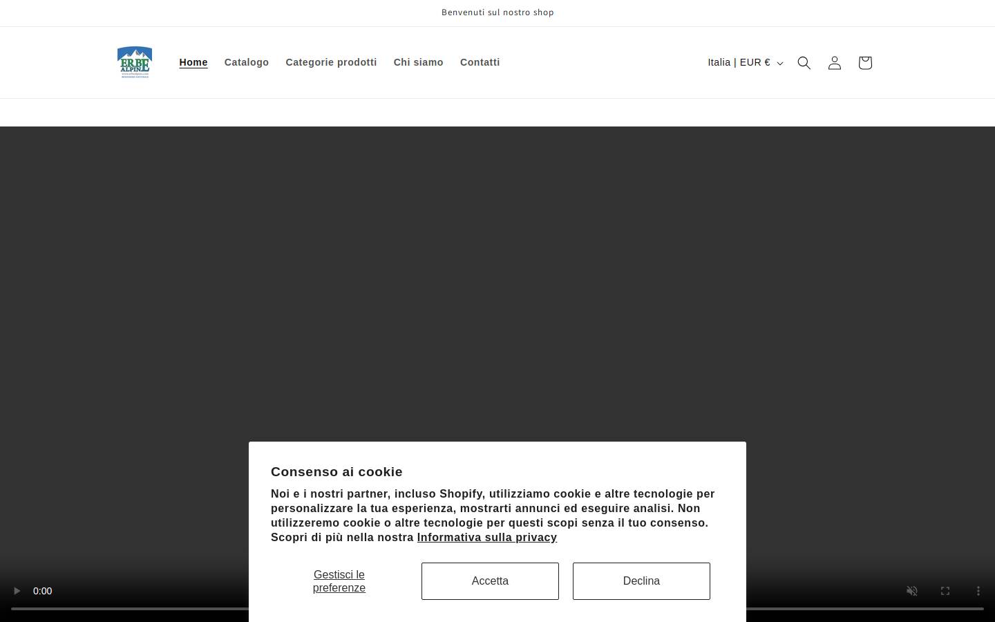 erbealpine.com homepage screenshot