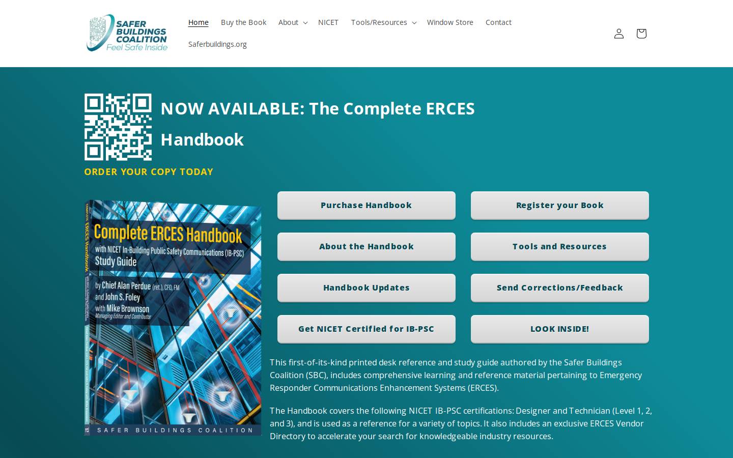 erceshandbook.com homepage screenshot