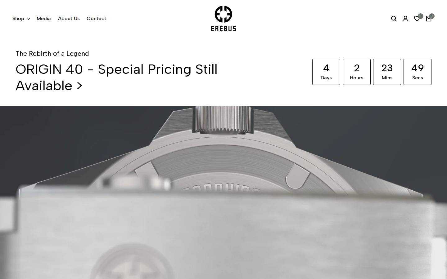 Erebuswatches homepage screenshot
