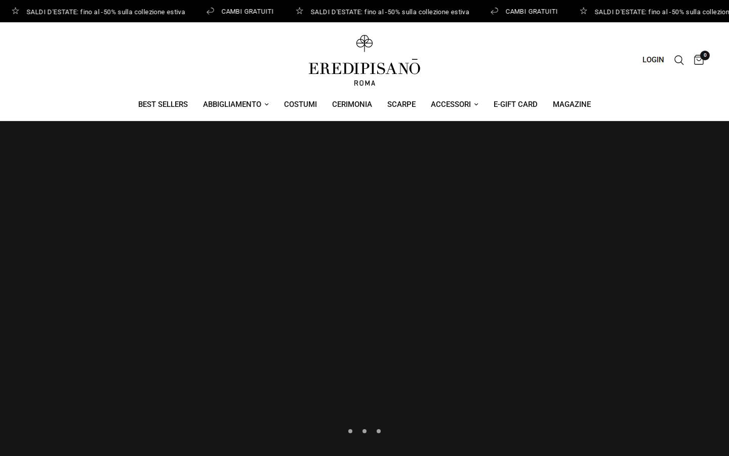 Eredi Pisanò homepage screenshot