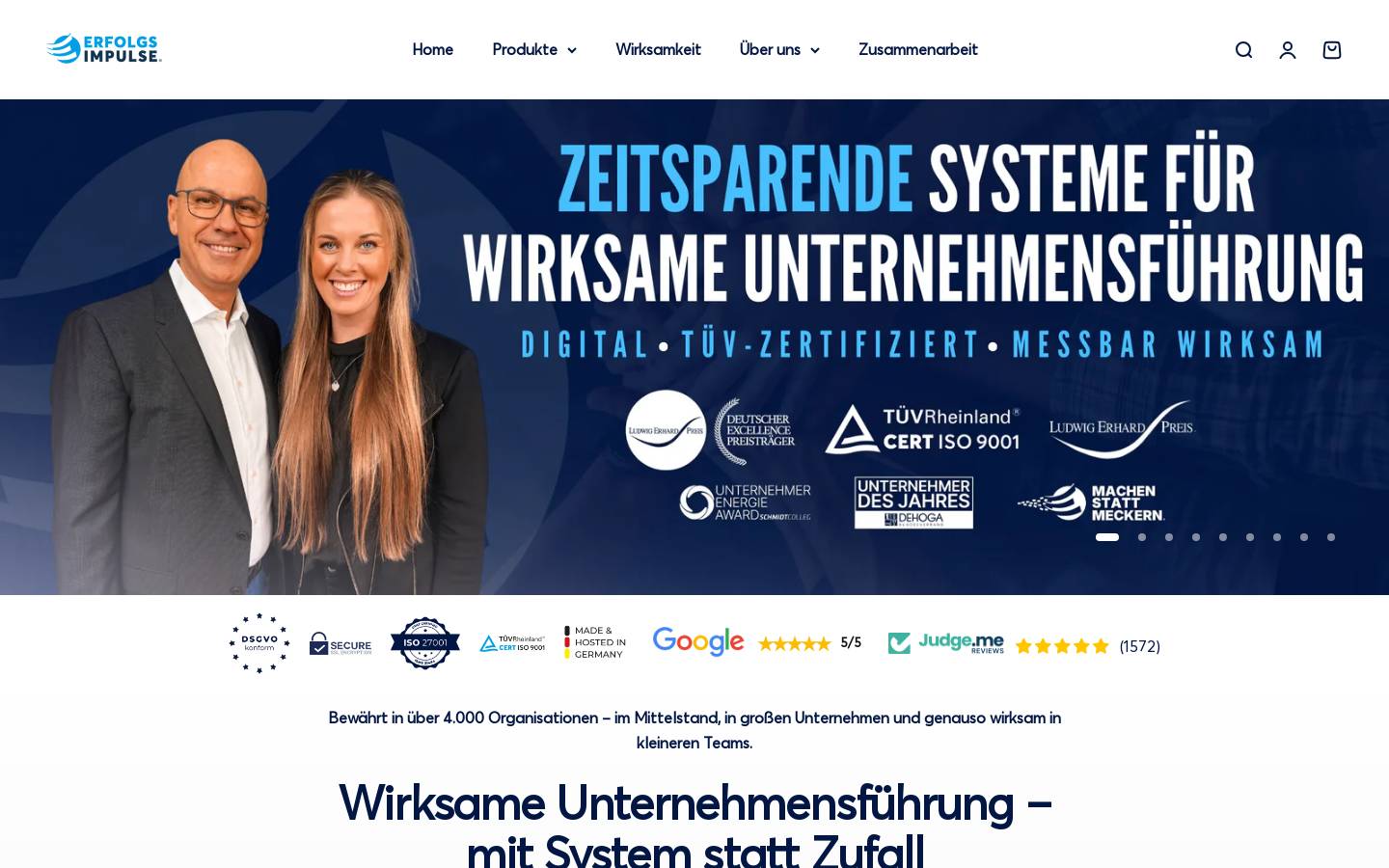 Erfolgsimpulse GmbH homepage screenshot