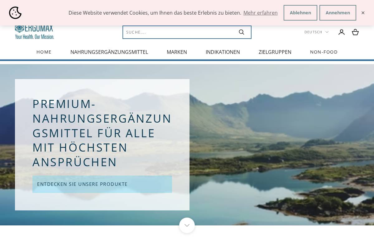 ergomax.de homepage screenshot