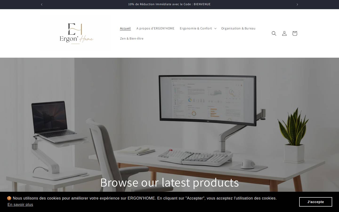 ergonhome.fr homepage screenshot