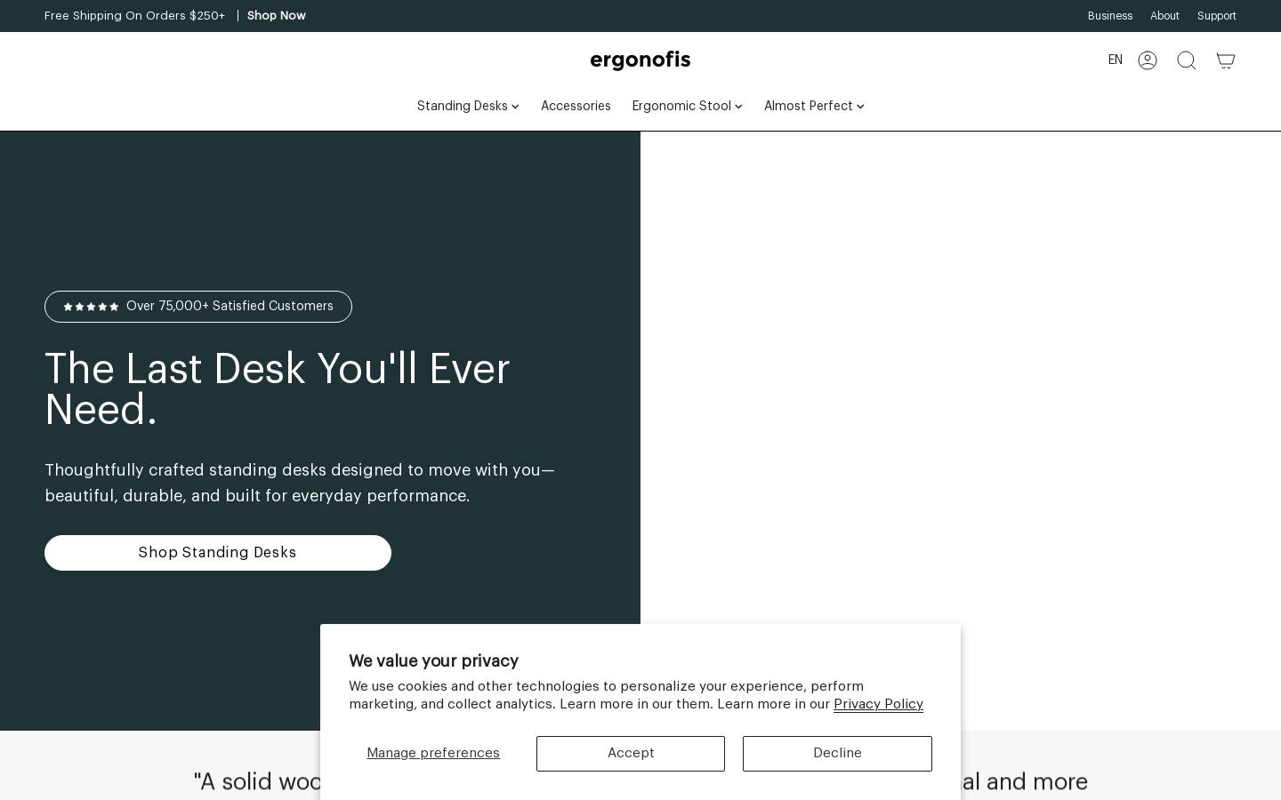 ergonofis.com homepage screenshot