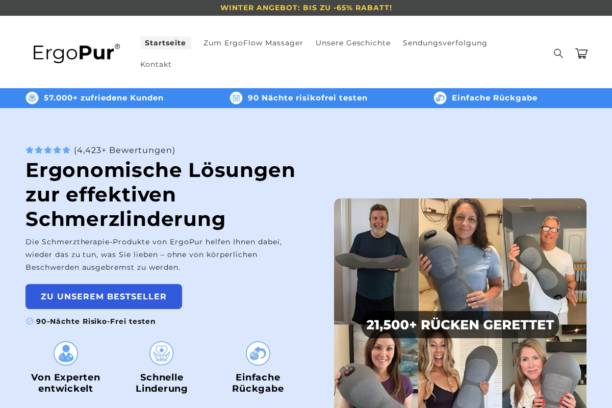 ergopur.de homepage screenshot