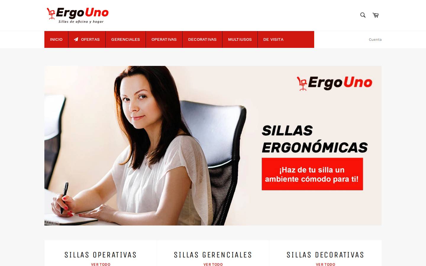 ergouno.com homepage screenshot