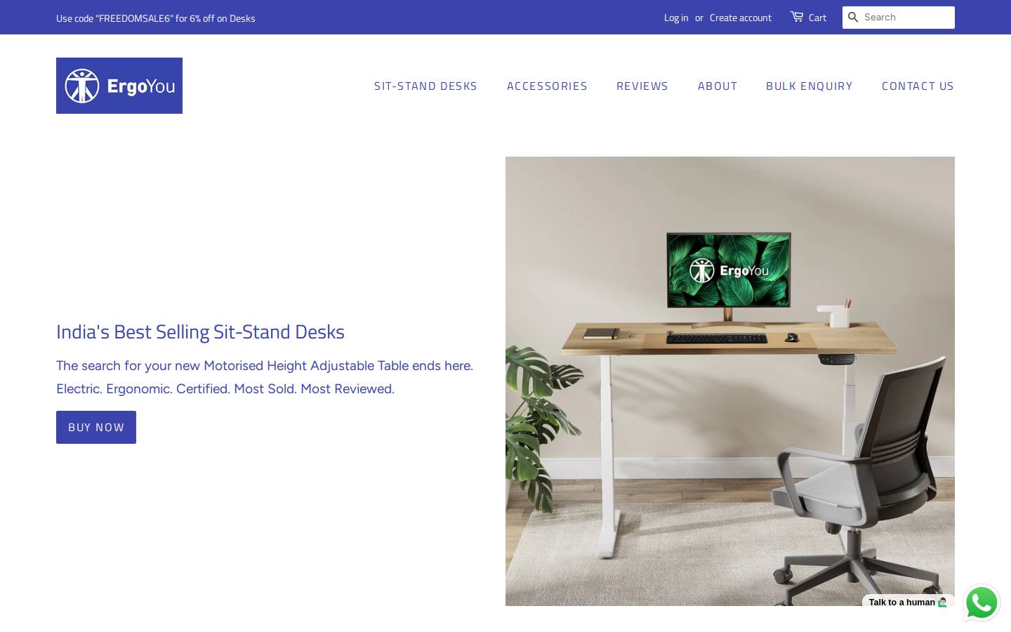 ergoyou.in homepage screenshot