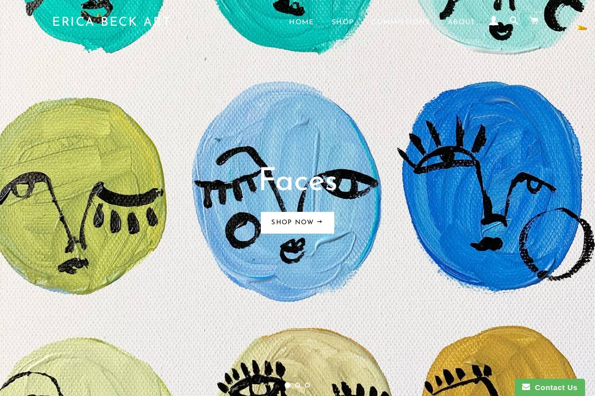 ericabeckart.com homepage screenshot