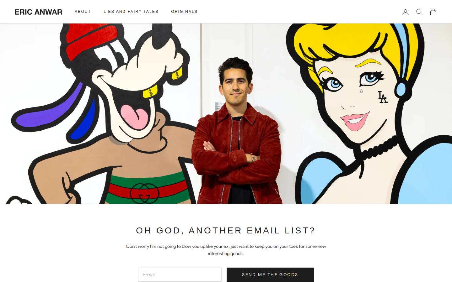 ericanwar.com homepage screenshot