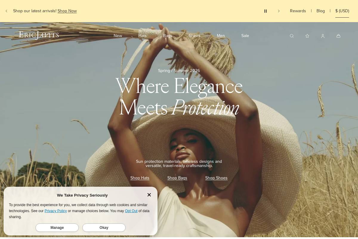 Eric Javits homepage screenshot