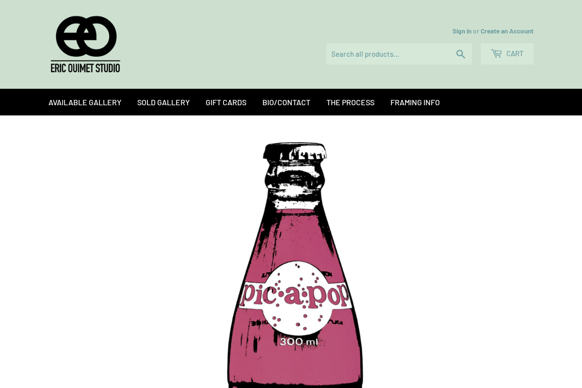 Eric Ouimet Studio homepage screenshot