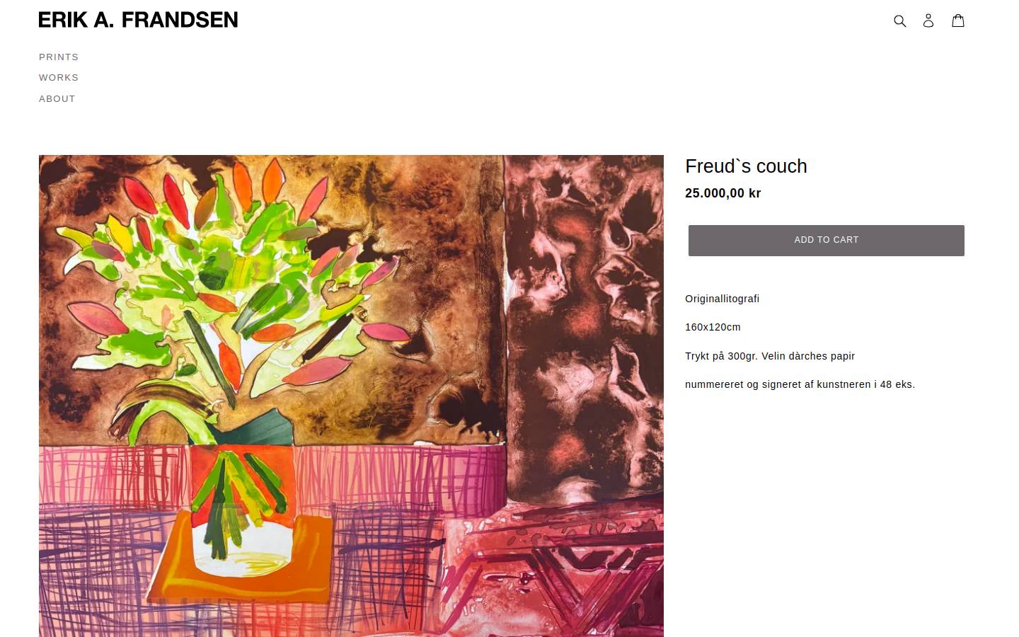 Erikafrandsen homepage screenshot