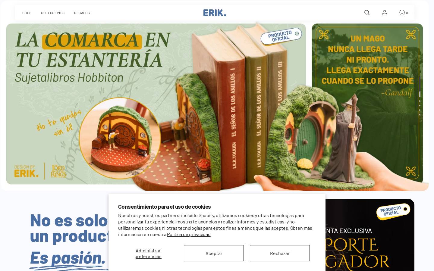 erikstore.com homepage screenshot