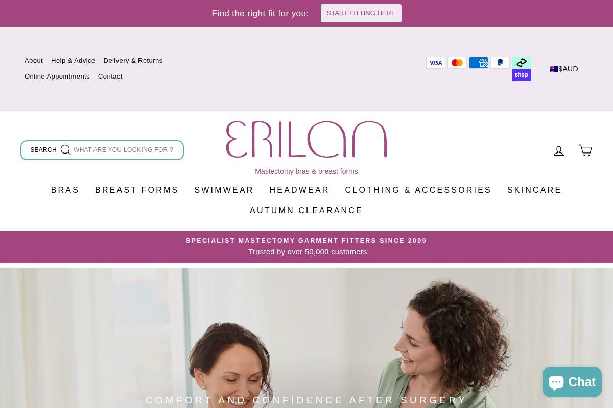 erilan.com.au homepage screenshot