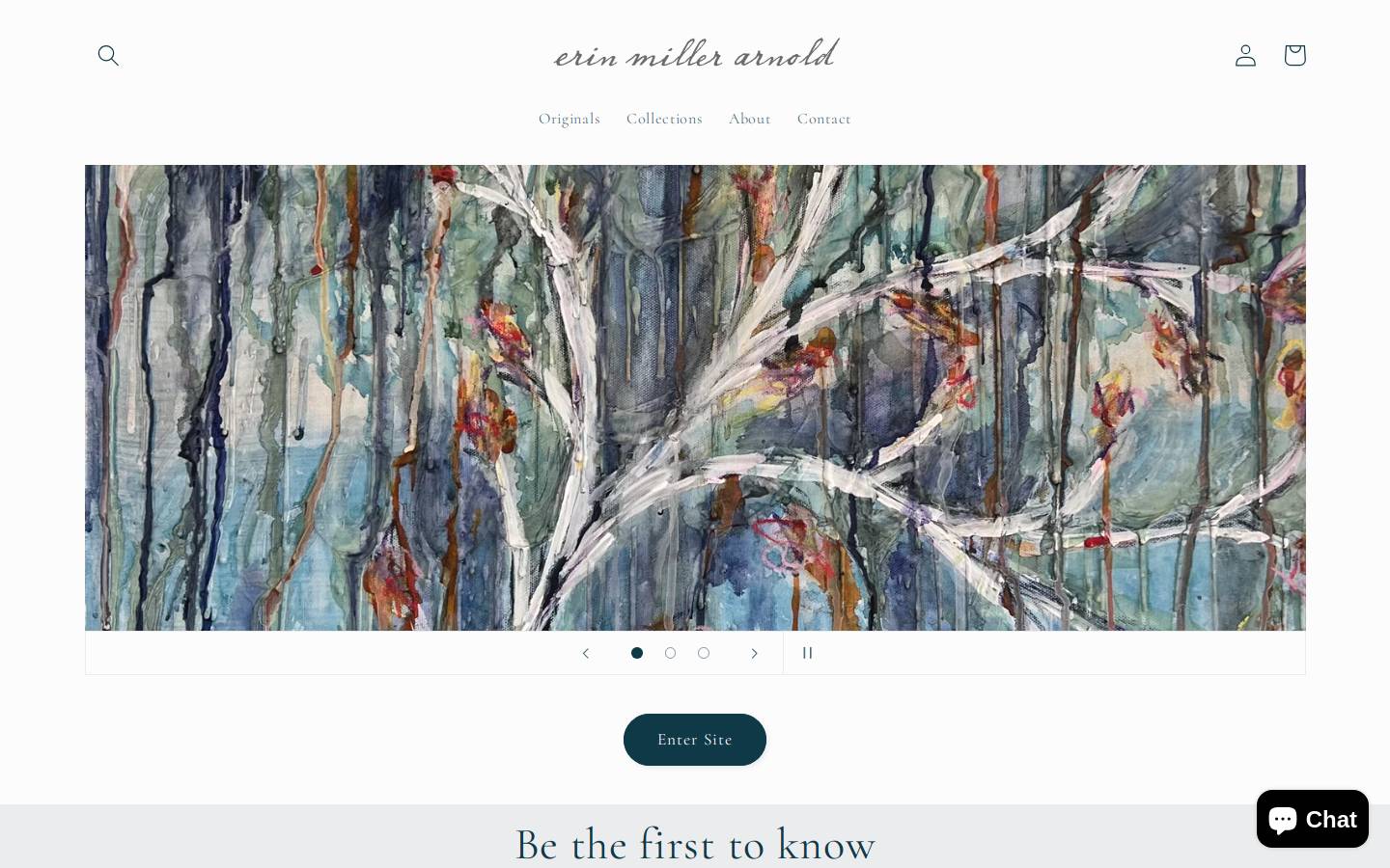 erinmillerarnold.com homepage screenshot