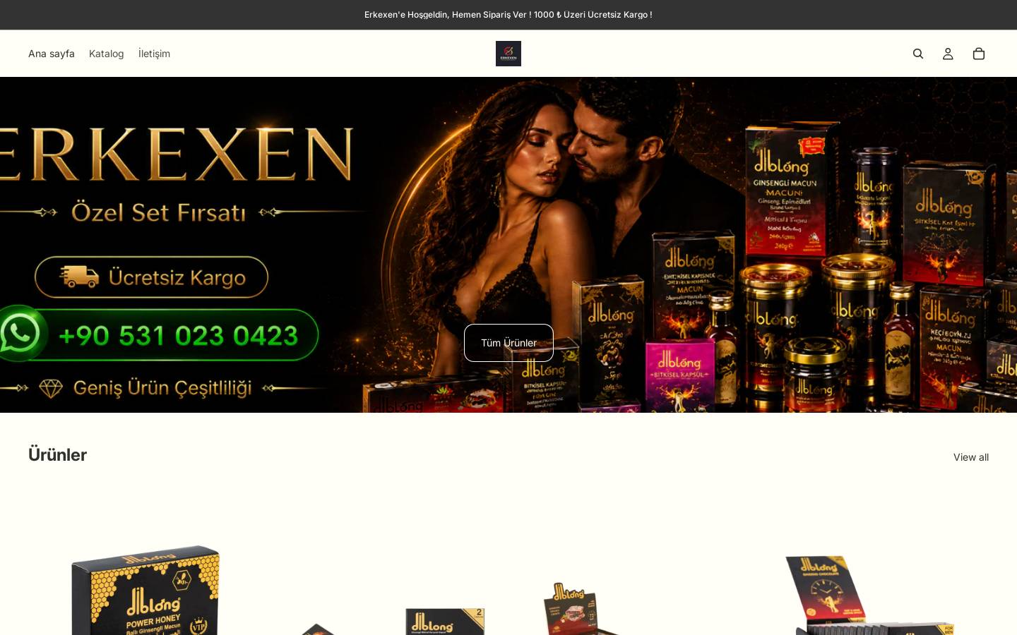 erkexen.com homepage screenshot