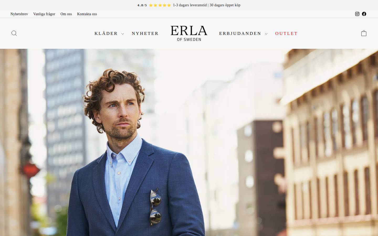 Erlaofsweden homepage screenshot