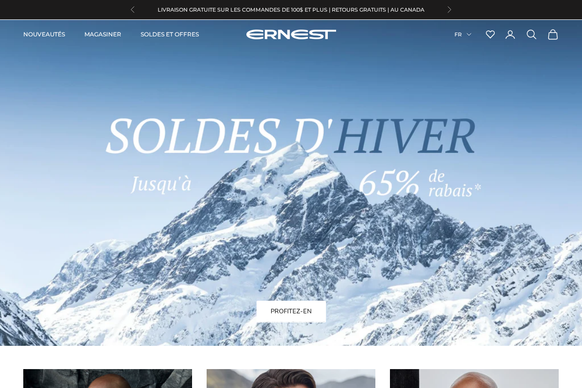 Boutique Ernest homepage screenshot