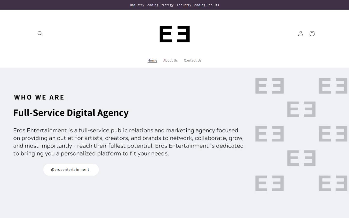 erosentertainment.net homepage screenshot
