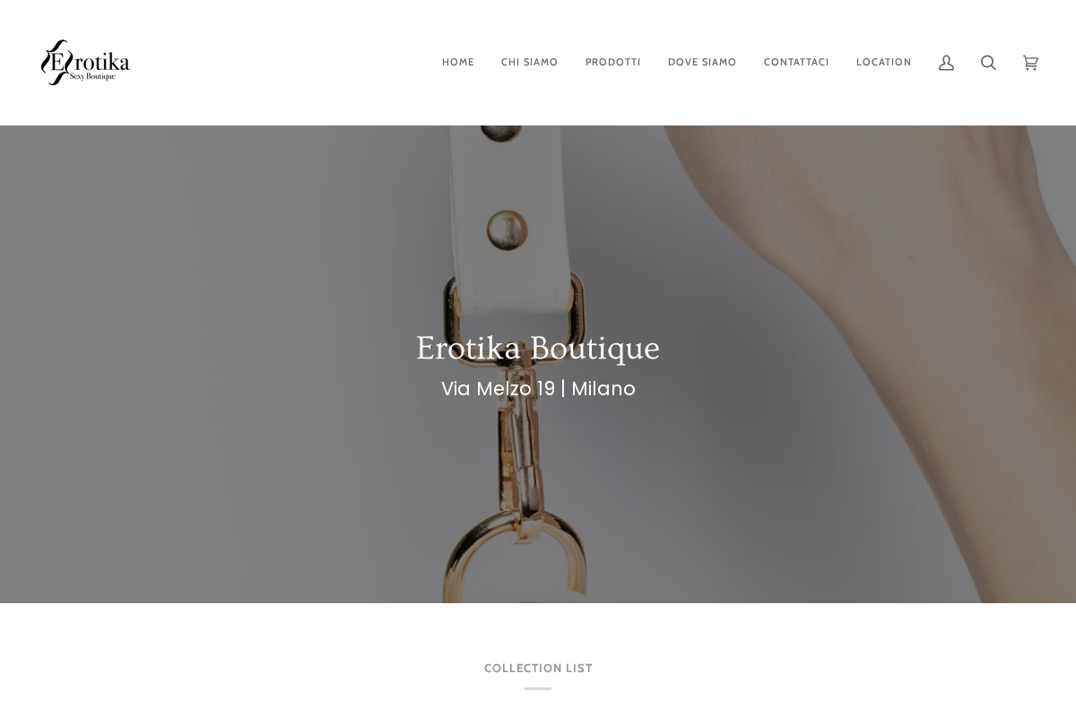 Erotika Sex Shop homepage screenshot