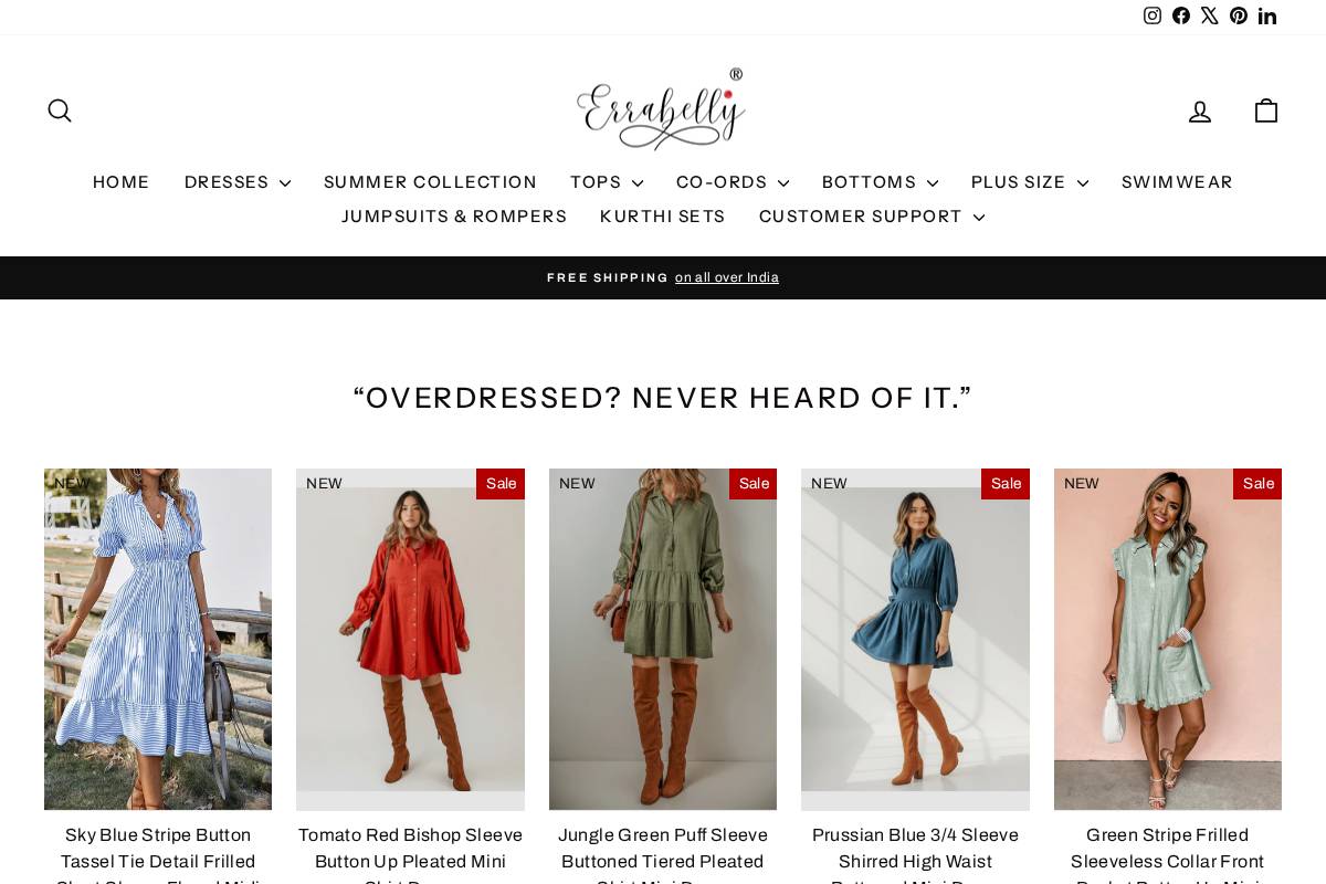 errabelly.co.in homepage screenshot