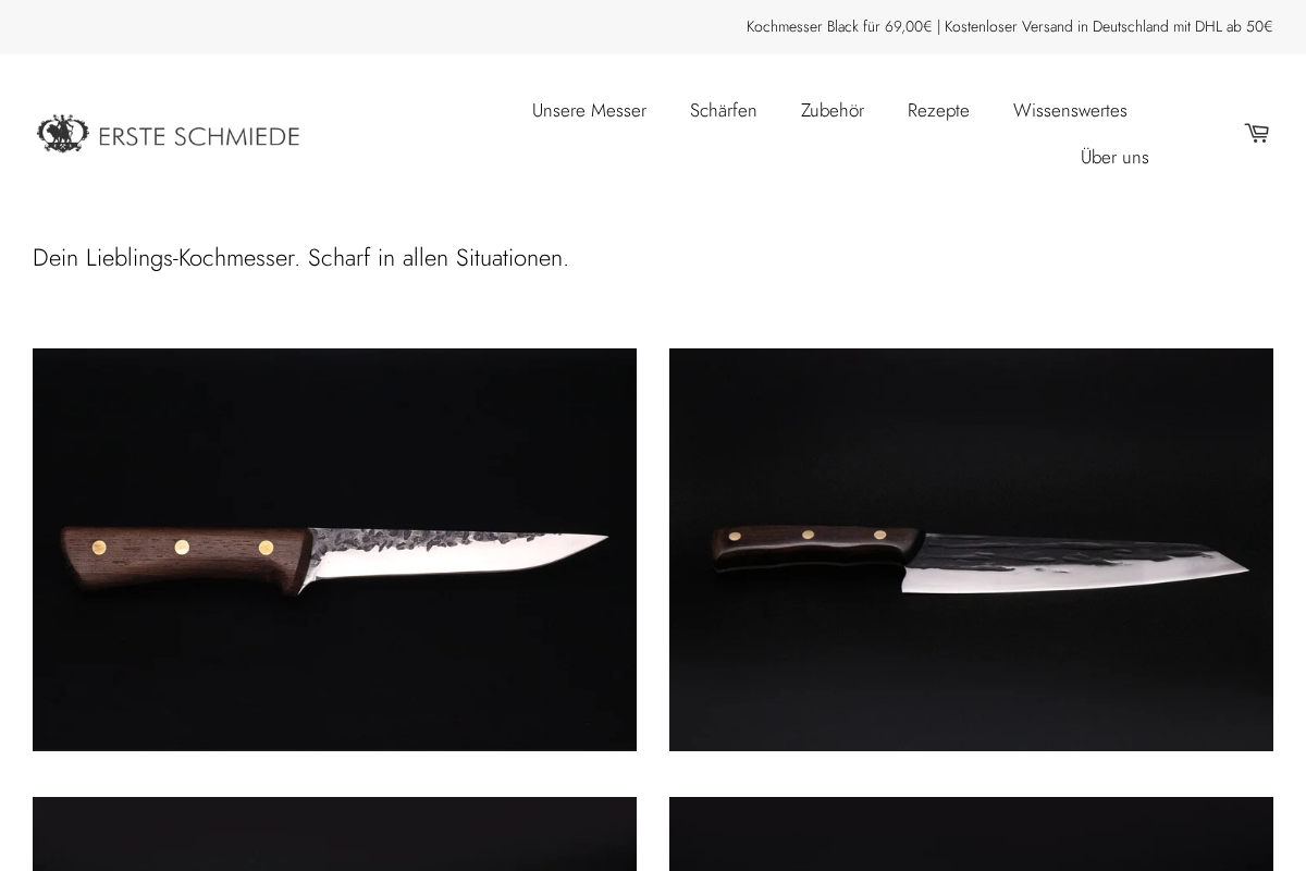 Erste Schmiede homepage screenshot
