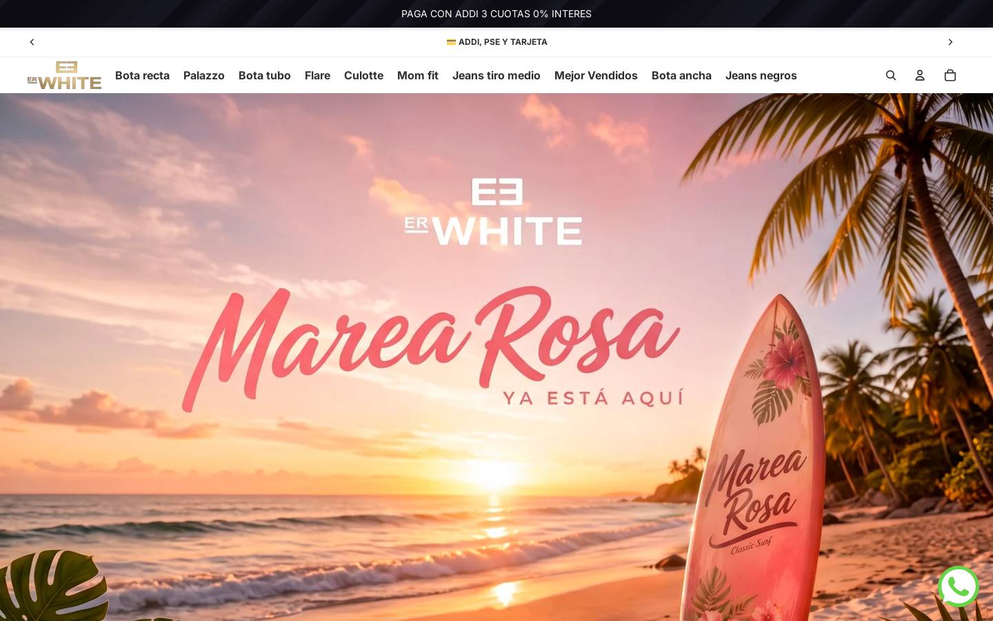 erwhitejeans.com.co homepage screenshot